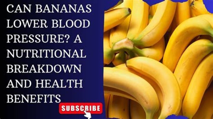 Can bananas lower blood pressure?