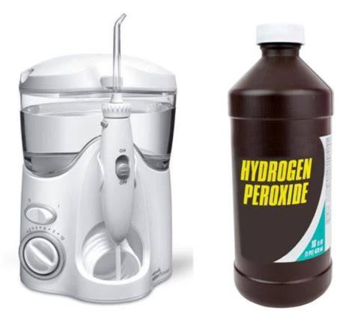 Can I put hydrogen peroxide in my Waterpik?