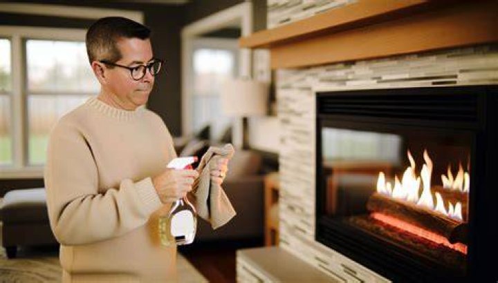 Can I use Windex on fireplace glass?