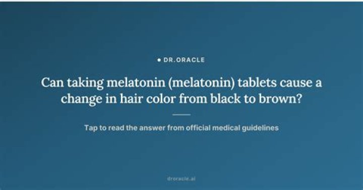 Can melatonin change hair color?
