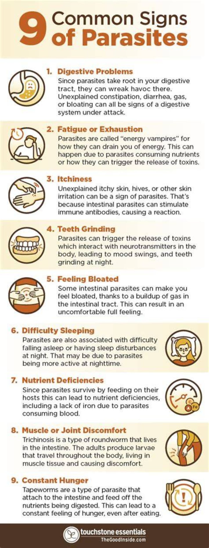 Can parasites cause neurological symptoms?