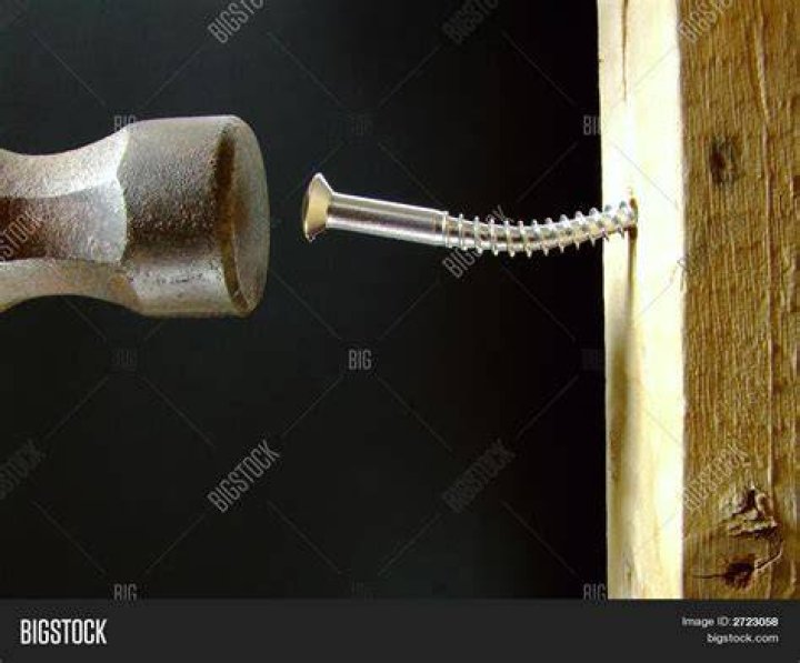 Can you hammer a screw into a stud?