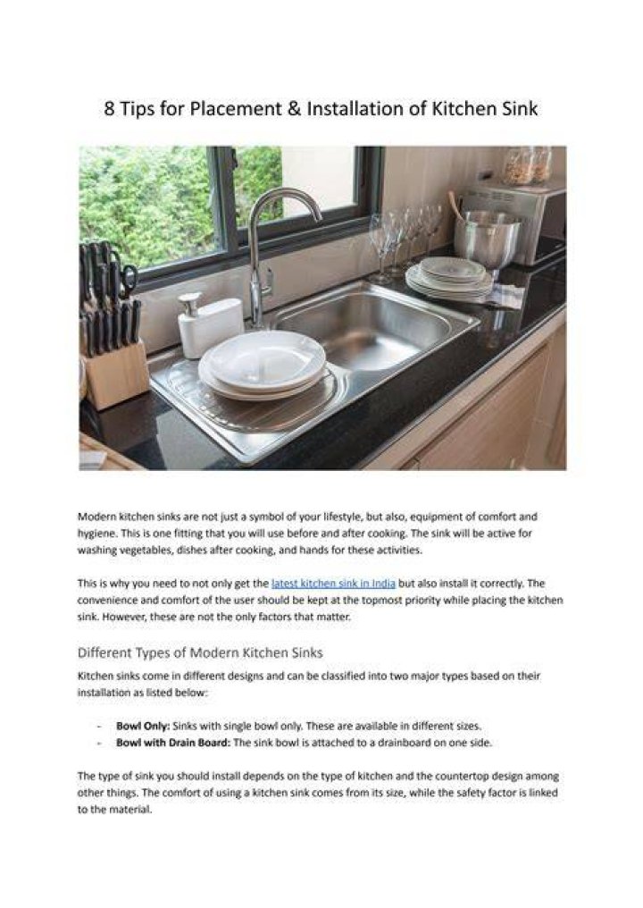 Can you put a sink anywhere in a kitchen?