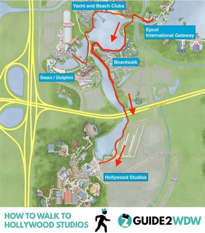 Can you walk from Pop Century to Hollywood Studios?