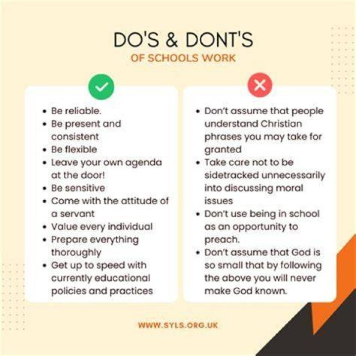 Do and don'ts for parents?