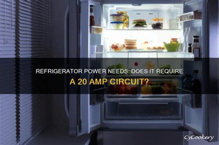 Does a refrigerator require a 20 amp circuit?