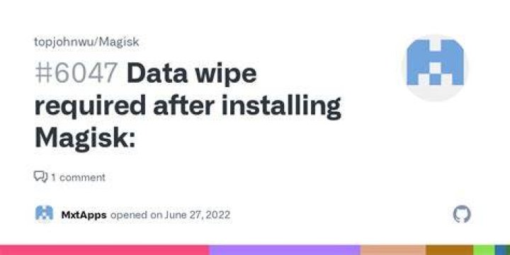 Does installing Magisk wipe data?