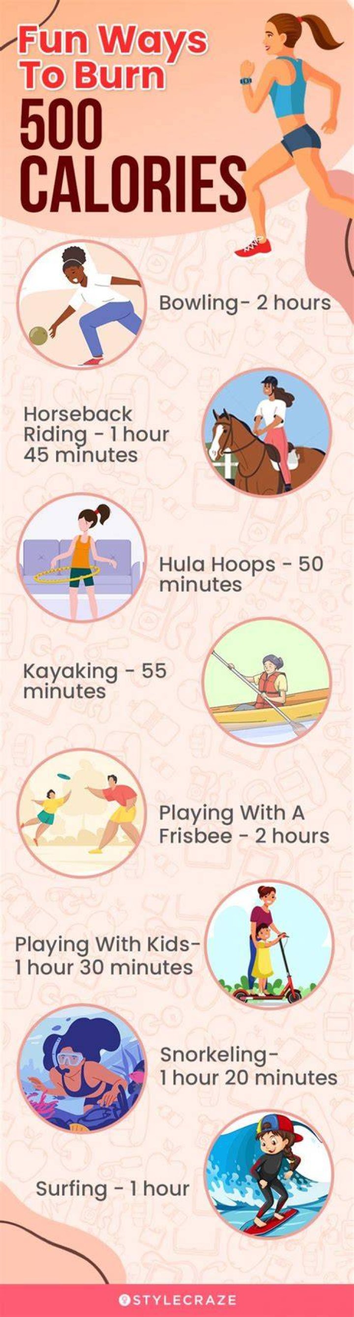 How can I burn 500 calories a day?
