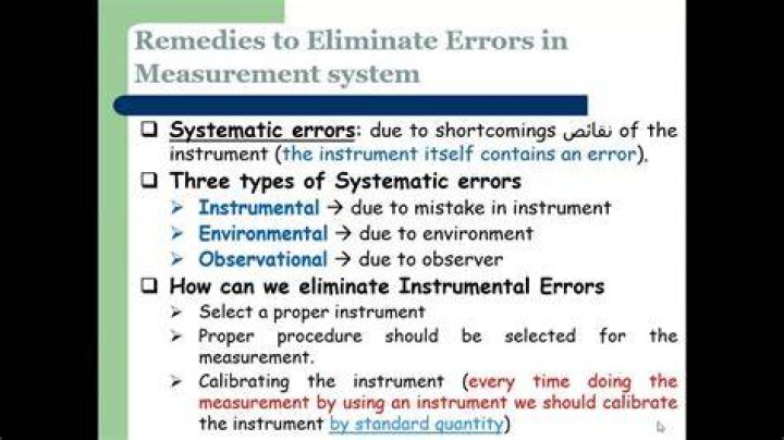 How can you reduce measurement errors?