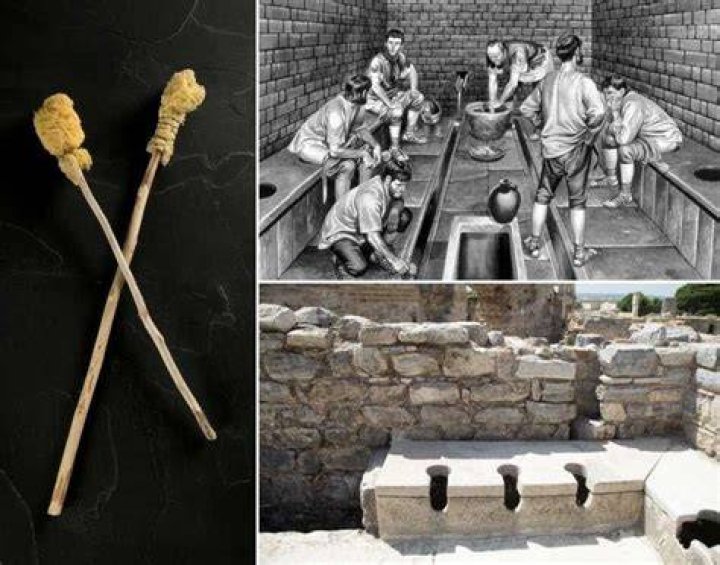 How did Romans wipe their bottoms?