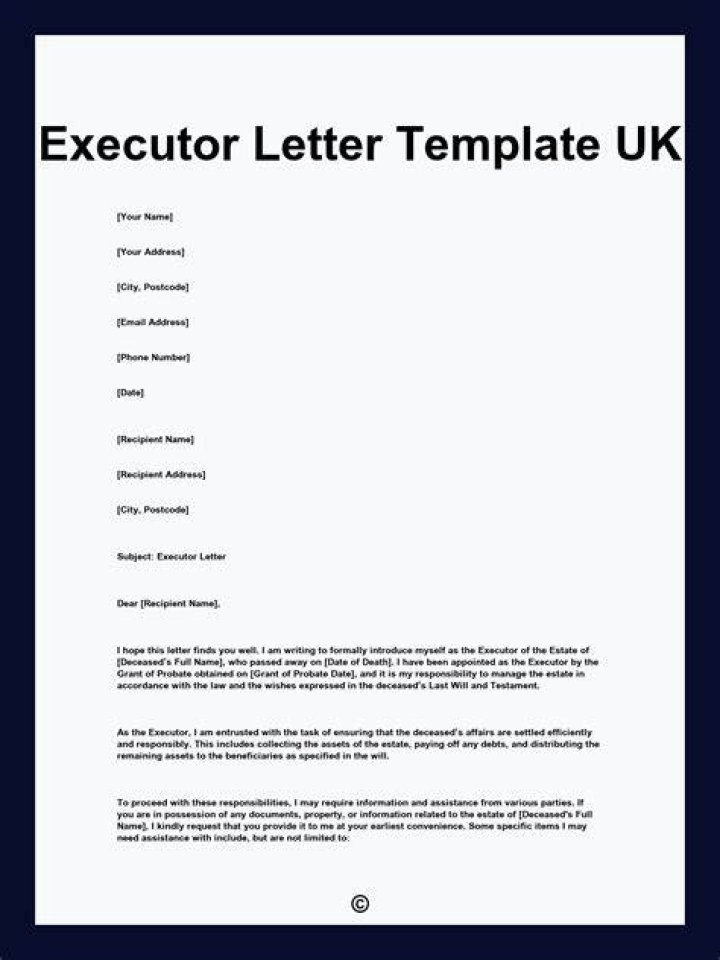 How do I get a letter of Executorship?