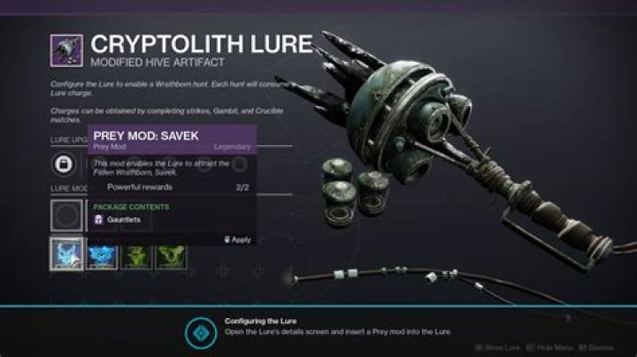 How do I get legacy Cryptolith lure?