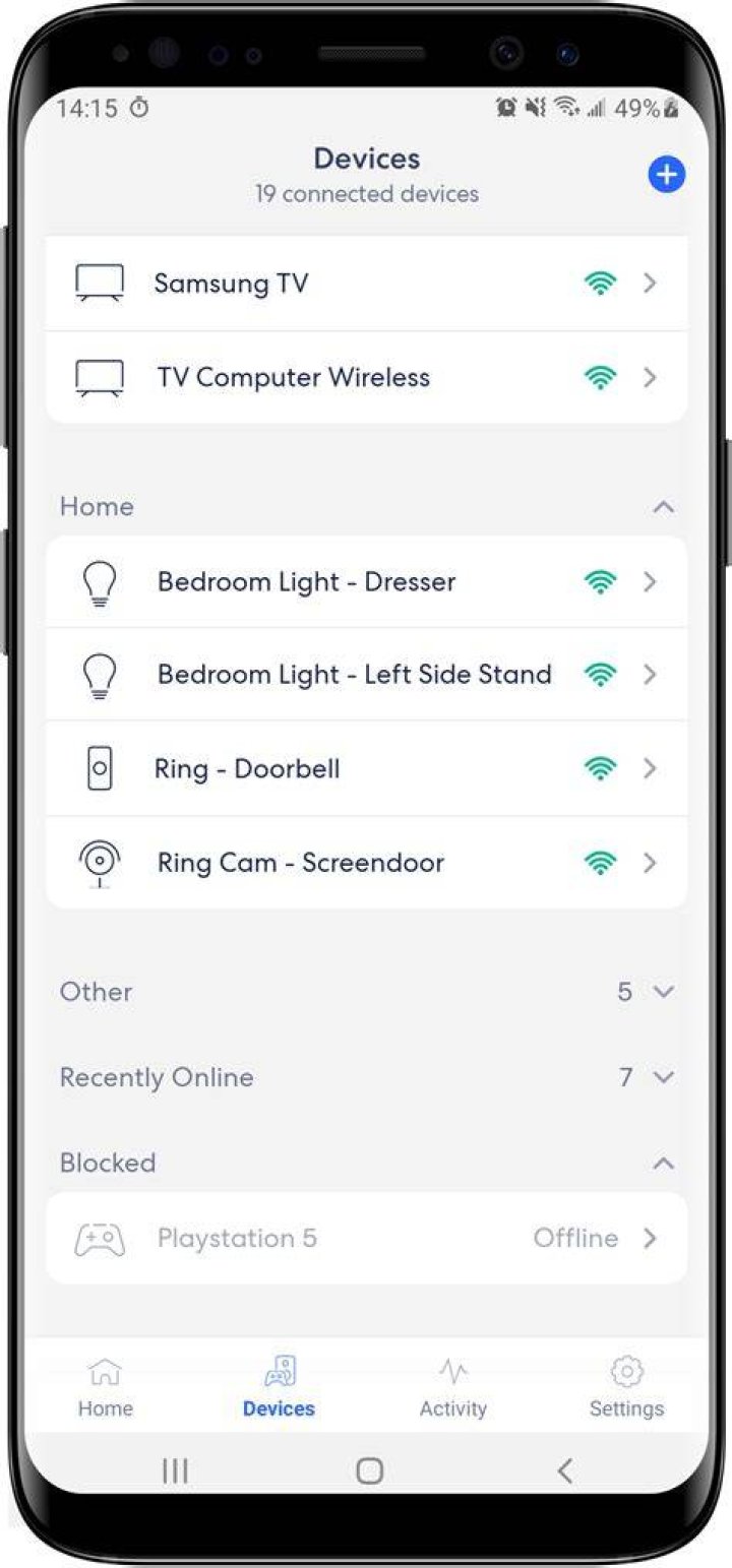 How do I unblock a device on my network?