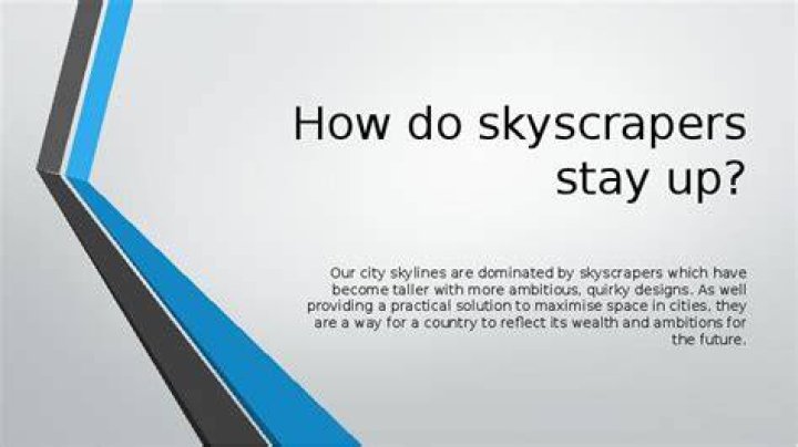 How do skinny skyscrapers stay up?