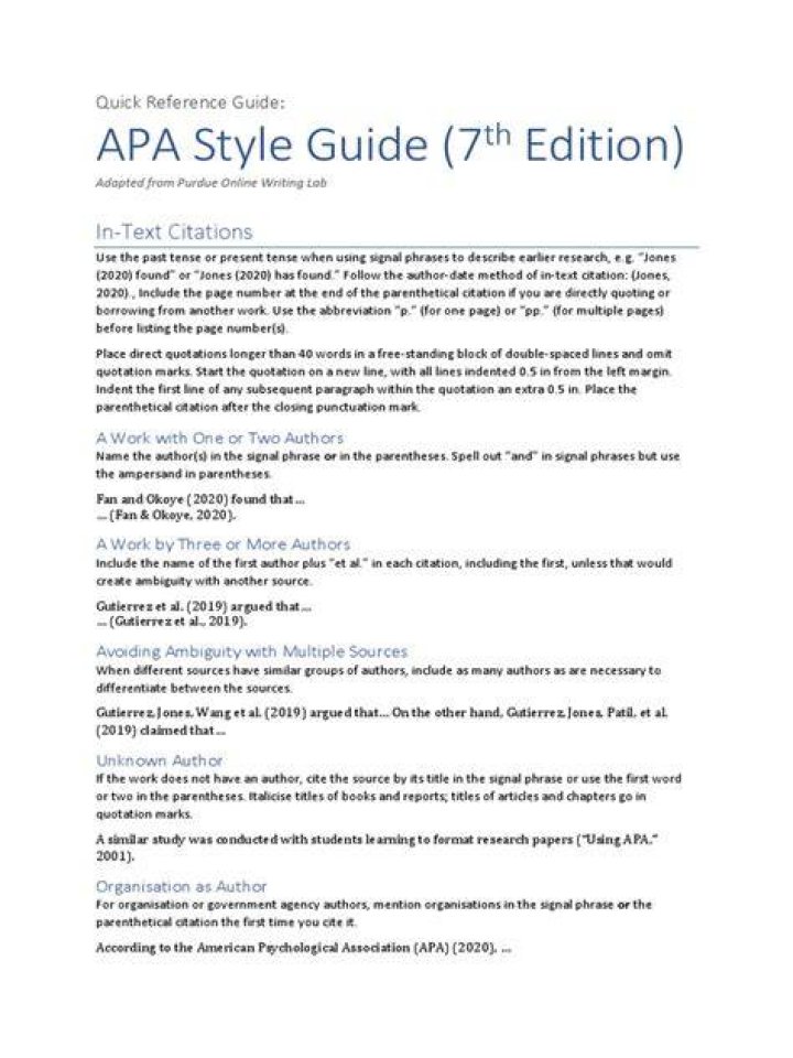 How do you cite a report in APA 7th edition?