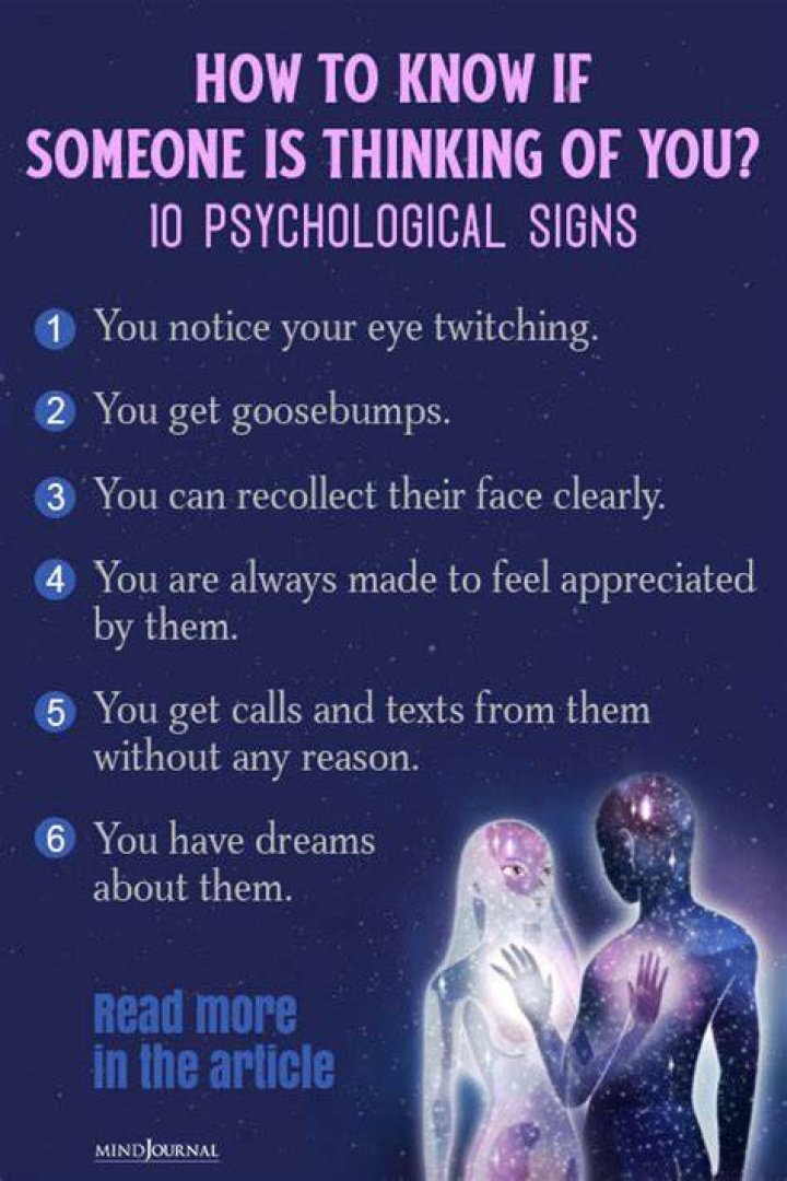 How do you know if your ex is thinking of you?