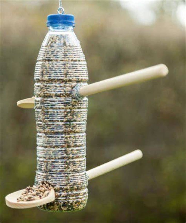 How do you make a squirrel out of a plastic bottle feeder?