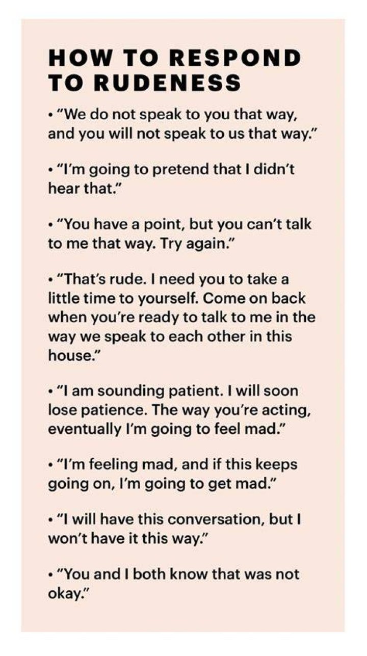 How do you respond to rudeness politely?