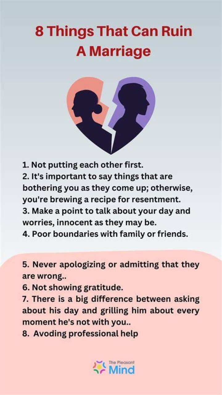 How do you ruin a marriage?
