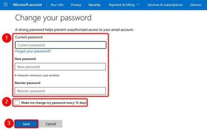 How long is Microsoft password?