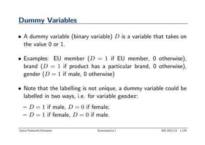 How many dummy variables will provide an adequate estimate of the error?