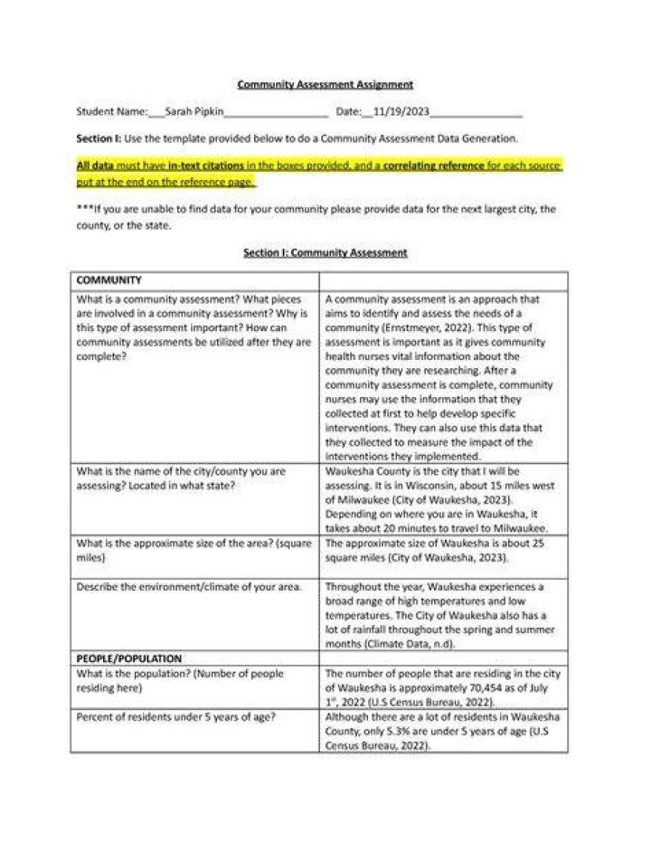 How many interviews should you do in a community assessment?