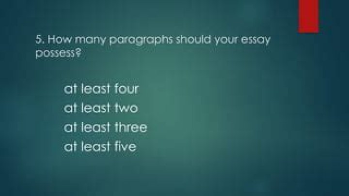 How many paragraphs should your essay possess?