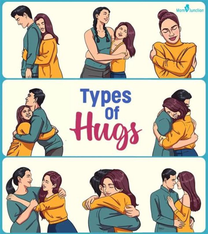How should a woman hug a man?