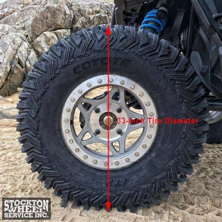 How wide is a 33 inch tire?