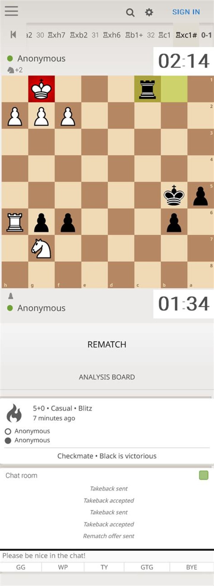 Is checkmate anonymous?