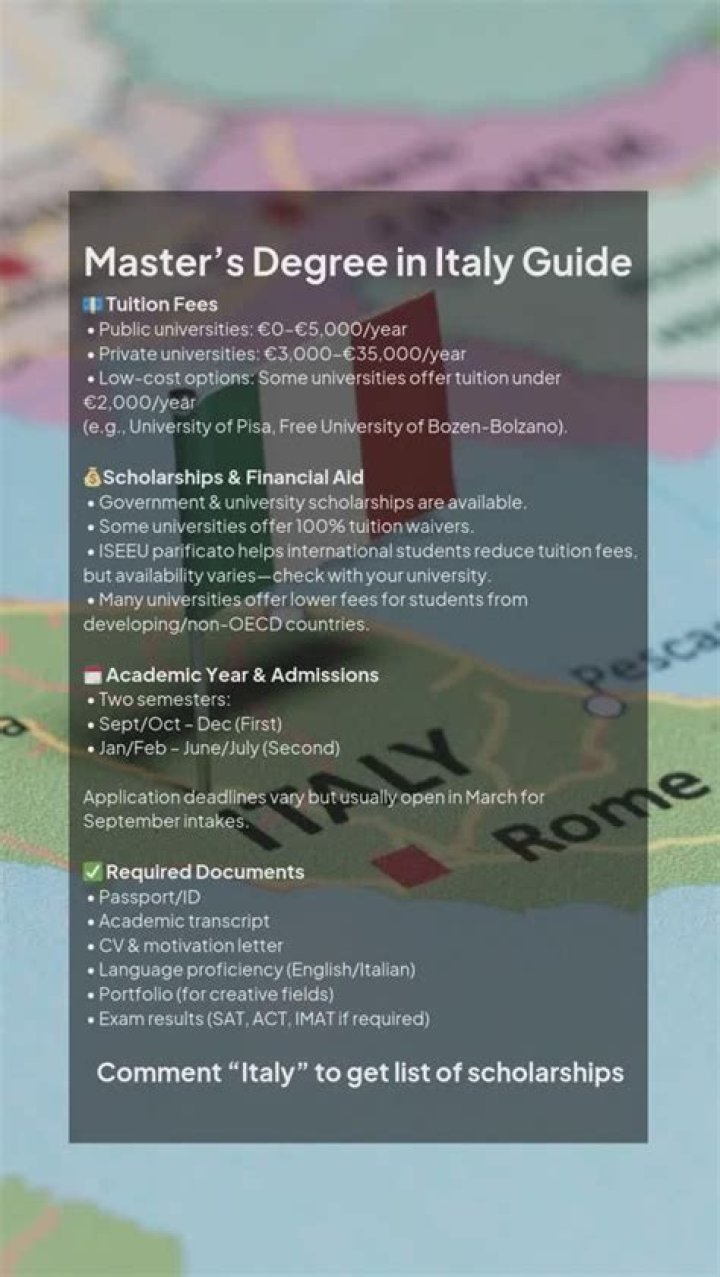 Is college free in Italy?