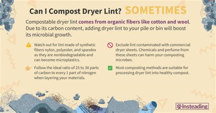 Is dryer lint good for compost?