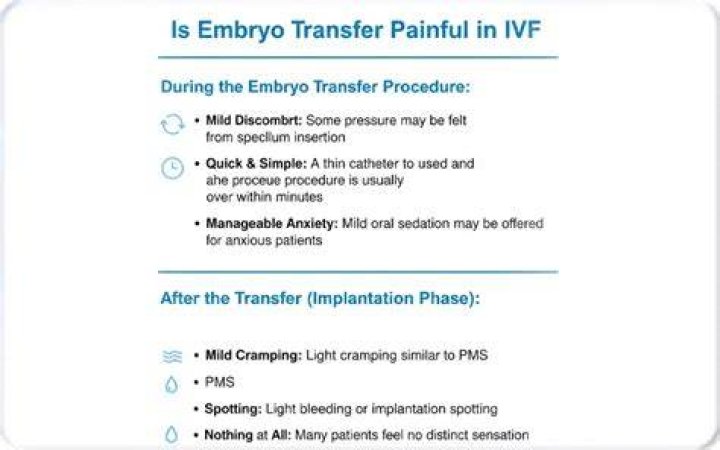 Is embryo transfer painful in IVF?
