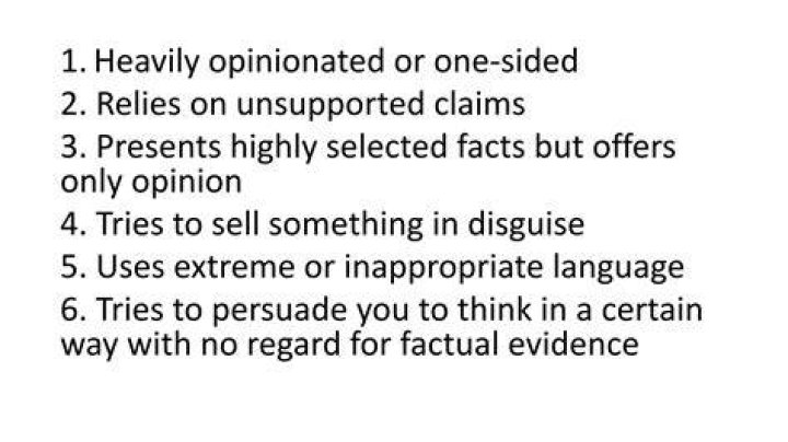 Is heavily opinionated or one-sided?