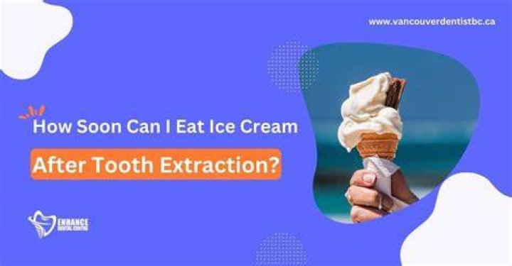 Is ice cream good after a tooth extraction?