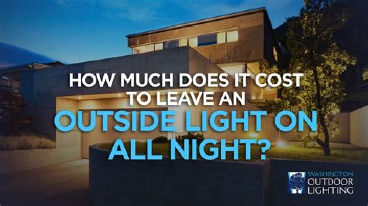 Is it better to leave outdoor lights on or off at night?