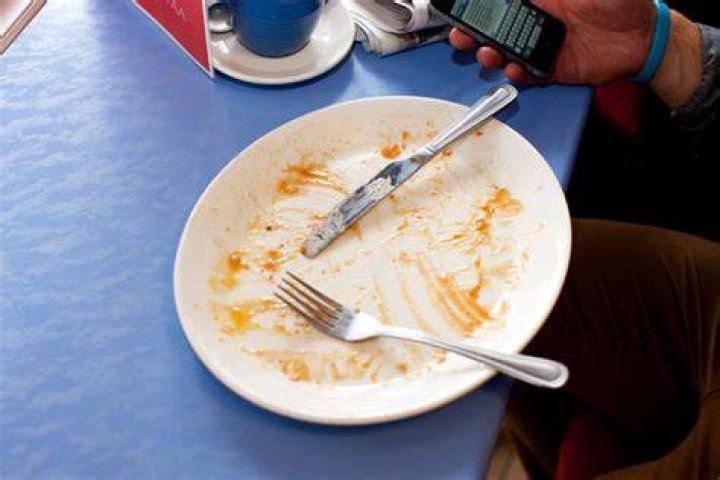 Is it rude to push your plate away?