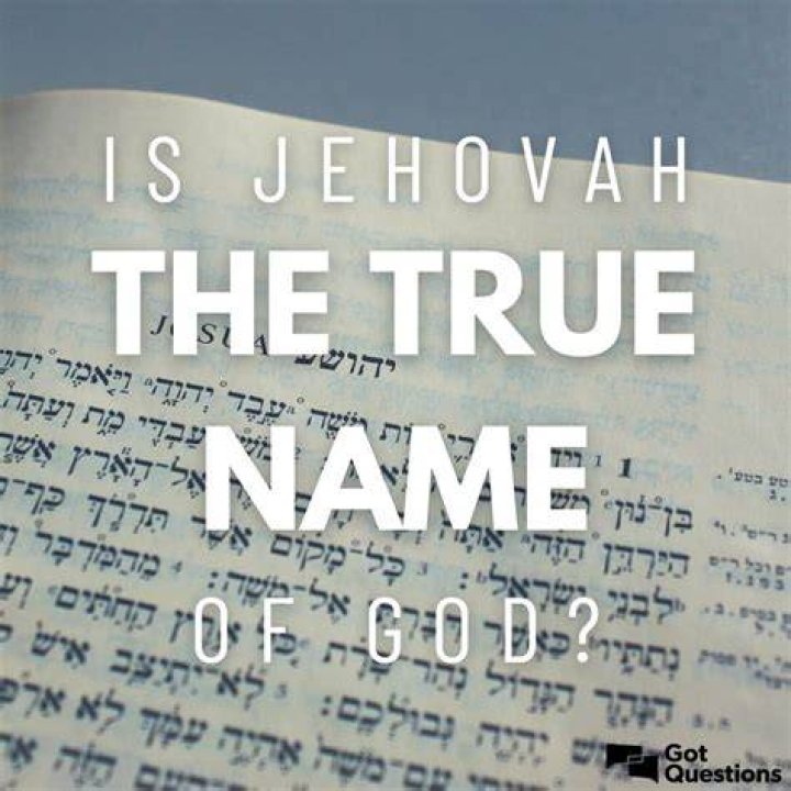 Is Jehovah real name of God?