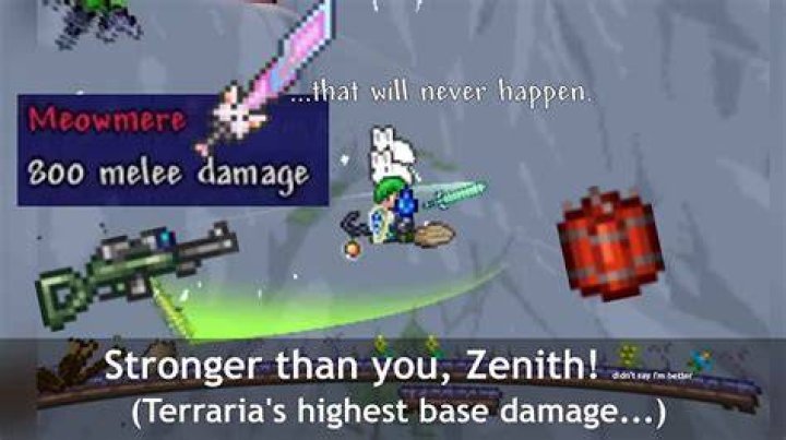 Is Meowmere better than Zenith?