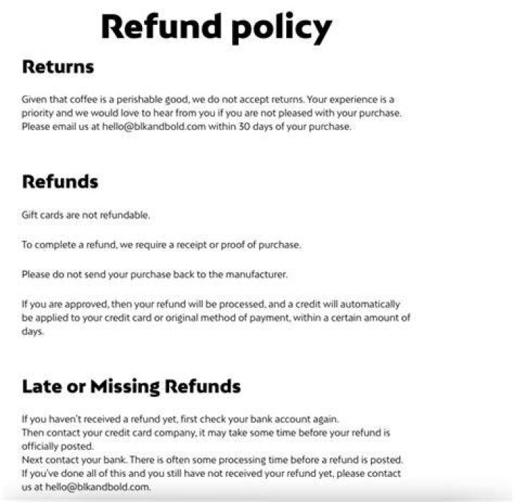 Is return the same as refund?
