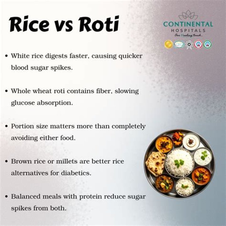 Is Roti better than rice for diabetics?