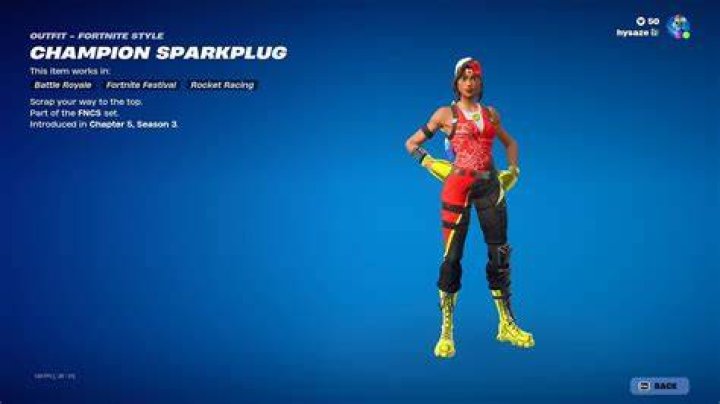 Is sparkplug a sweaty skin?