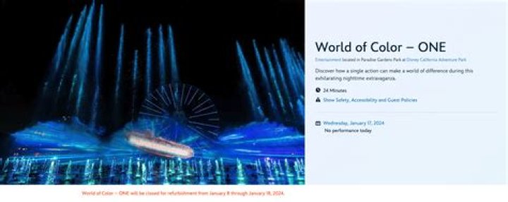 Is World of Color coming back?