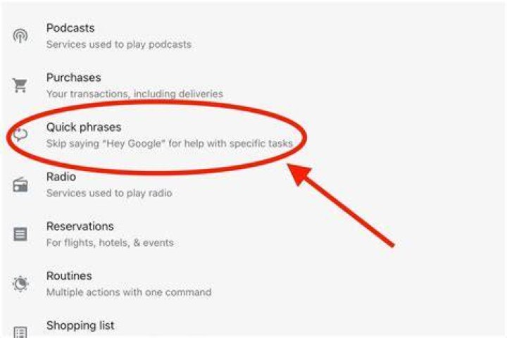 What are Google quick phrases?