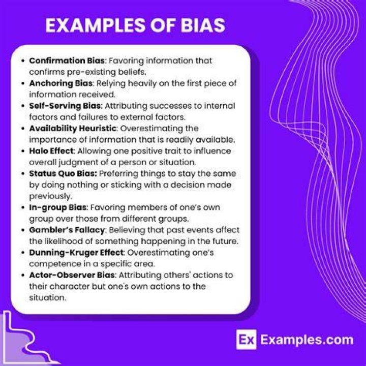 What are some real life examples of bias?