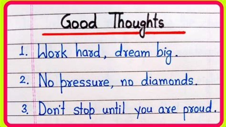 What are the 10 good thoughts?