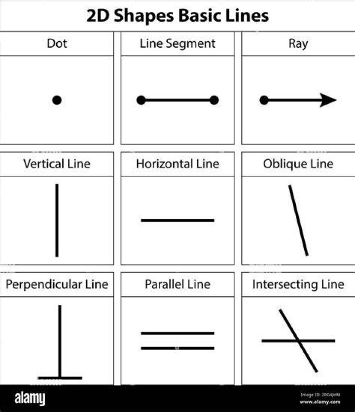 What are the 8 types of lines?