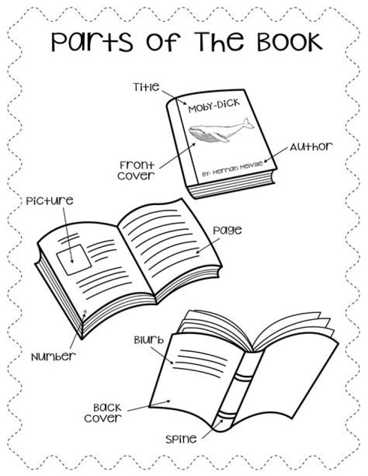 What are the three parts of a book?