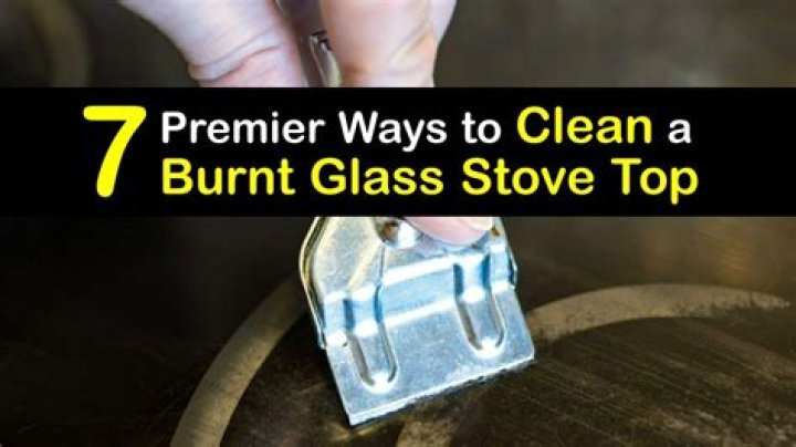 What cleans burnt glass?