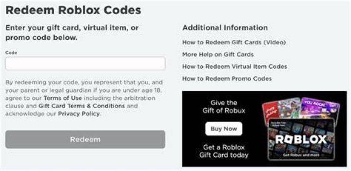 What code is Roblox?